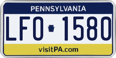 PA license plate LFO1580