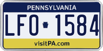 PA license plate LFO1584