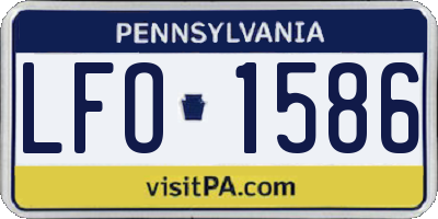 PA license plate LFO1586