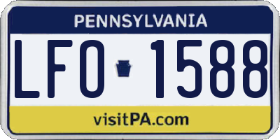 PA license plate LFO1588