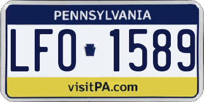 PA license plate LFO1589