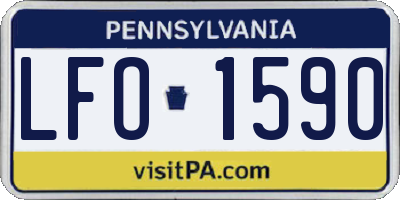 PA license plate LFO1590