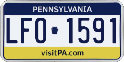 PA license plate LFO1591