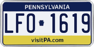 PA license plate LFO1619