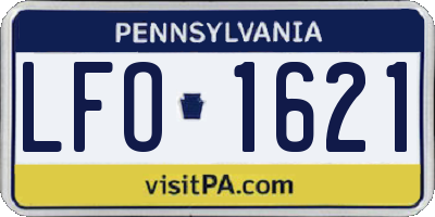 PA license plate LFO1621