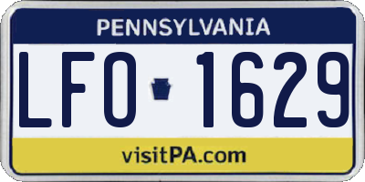 PA license plate LFO1629