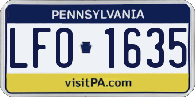 PA license plate LFO1635