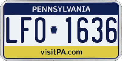 PA license plate LFO1636