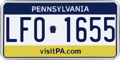 PA license plate LFO1655