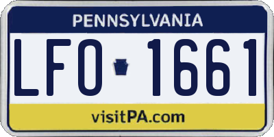 PA license plate LFO1661