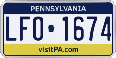 PA license plate LFO1674