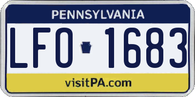 PA license plate LFO1683