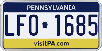 PA license plate LFO1685