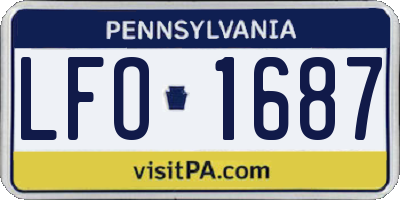 PA license plate LFO1687