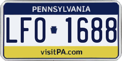 PA license plate LFO1688