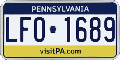 PA license plate LFO1689