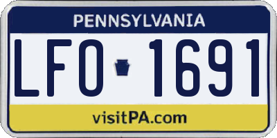 PA license plate LFO1691