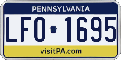 PA license plate LFO1695