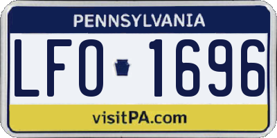 PA license plate LFO1696