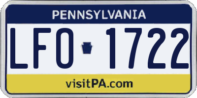 PA license plate LFO1722