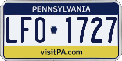 PA license plate LFO1727