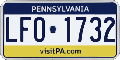 PA license plate LFO1732