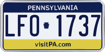 PA license plate LFO1737
