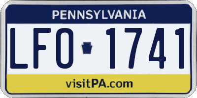 PA license plate LFO1741