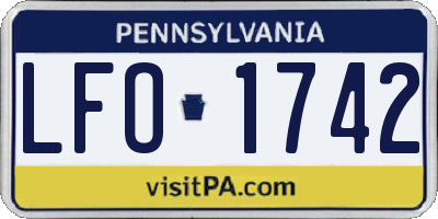 PA license plate LFO1742