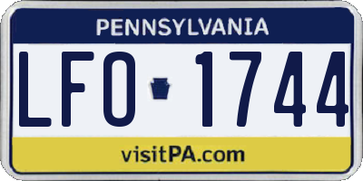 PA license plate LFO1744