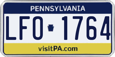 PA license plate LFO1764
