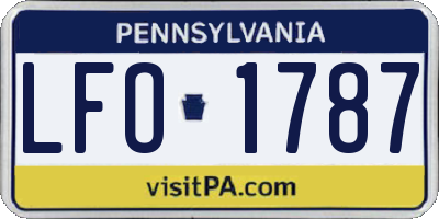 PA license plate LFO1787