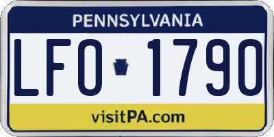 PA license plate LFO1790