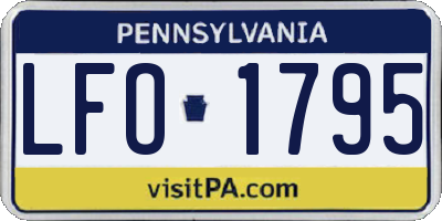 PA license plate LFO1795