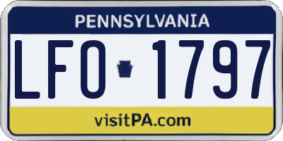 PA license plate LFO1797