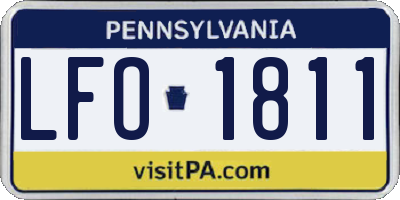 PA license plate LFO1811