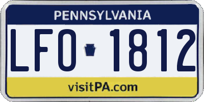 PA license plate LFO1812