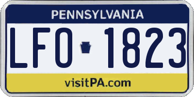 PA license plate LFO1823