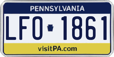 PA license plate LFO1861
