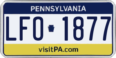 PA license plate LFO1877