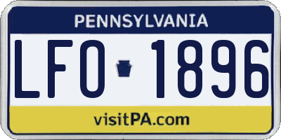 PA license plate LFO1896