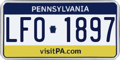PA license plate LFO1897