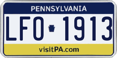 PA license plate LFO1913