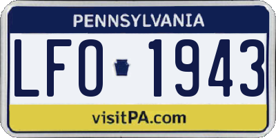 PA license plate LFO1943