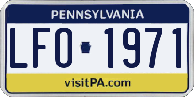 PA license plate LFO1971