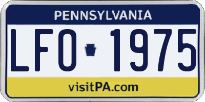 PA license plate LFO1975