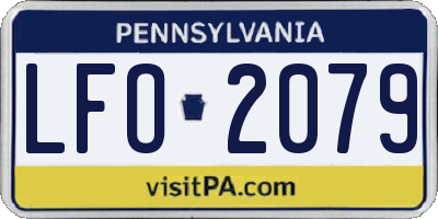 PA license plate LFO2079