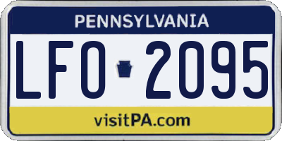 PA license plate LFO2095