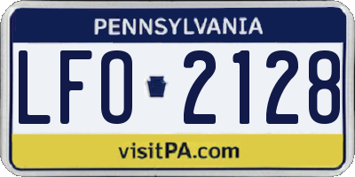 PA license plate LFO2128