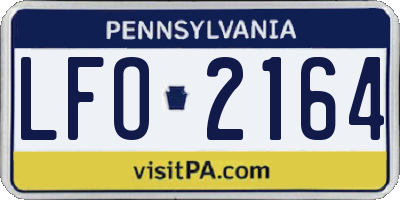 PA license plate LFO2164